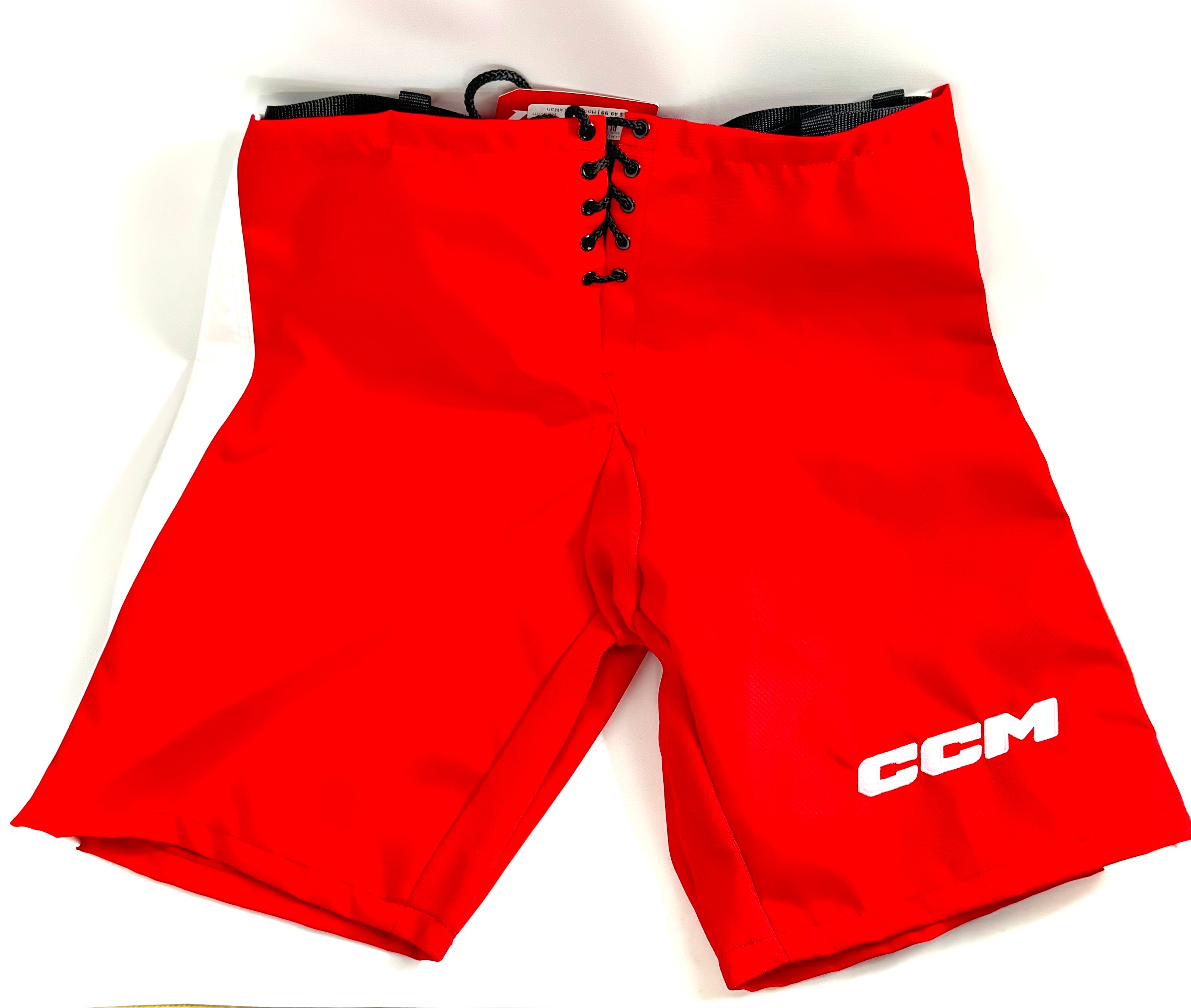 CCM PP10 - Nouvelle coque de pantalon OHL Pro Stock - Greyhounds de Sault Ste. Marie (rouge/blanc)